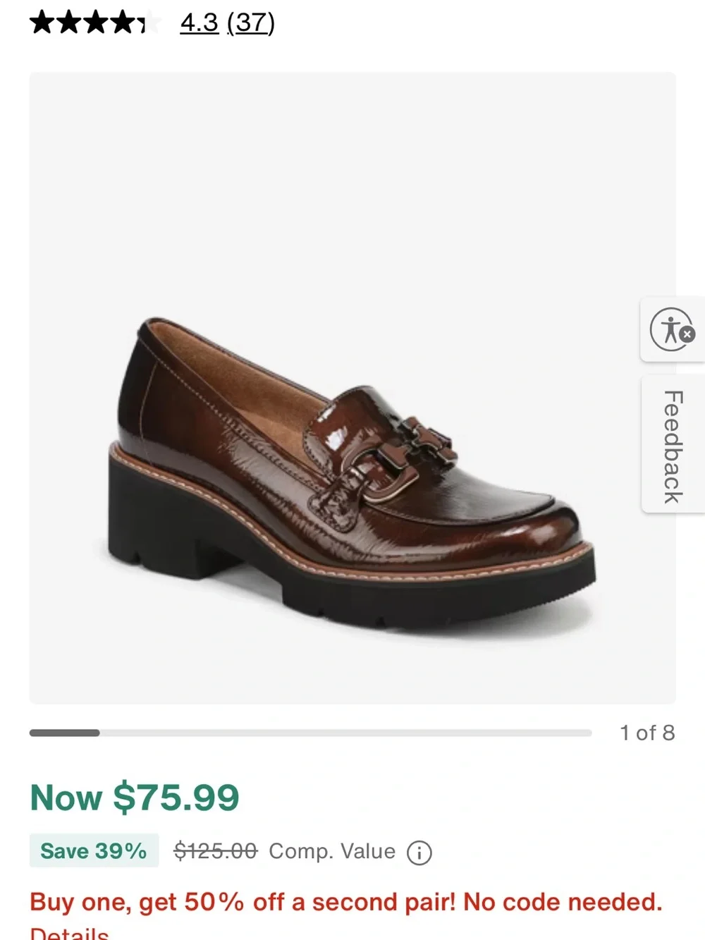 Women’s Brown Naturalizer Corrine Chunky Loafer with Bit Detail